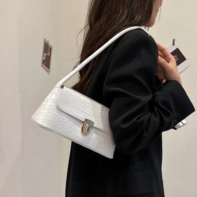 Luxury Design Shoulder Bags  New High Quality Women's Underarm Bags Fashion Solid Pu Leather Zipper Designer Crossbody Bags