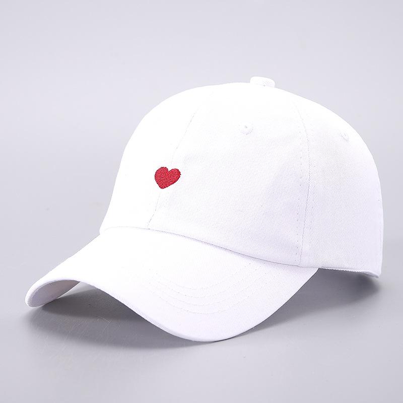 Fashionable and Versatile Embroidered Small Heart Hollow Top Baseball Cap Simple and Fresh Outdoor Casual Duckbill Cap
