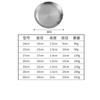 Jingzhouyuan 304 Stainless Steel Thickened Round Plate