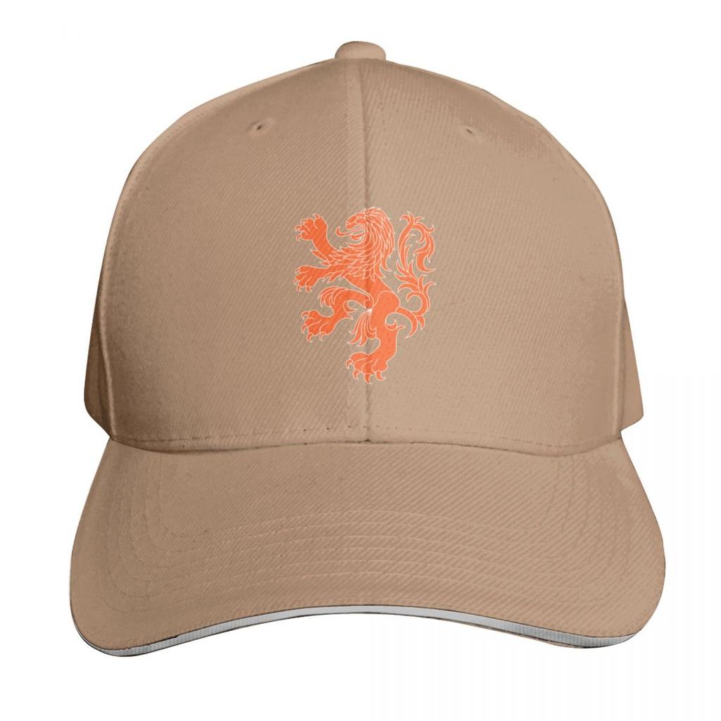 Dutch Lion (OrangeWhite Outline) Baseball Cap Hat Beach F Trucker Cap Custom Hat Women Unisexs