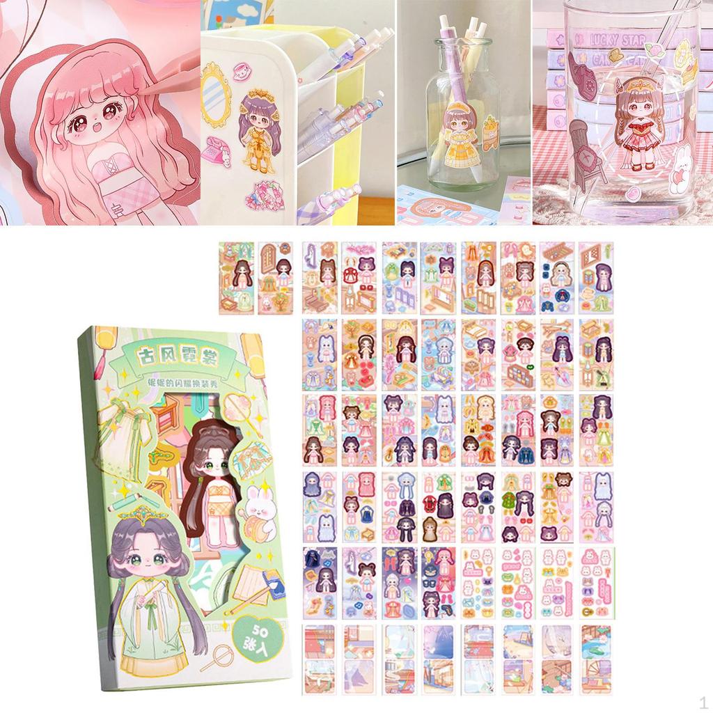 50 Count Stickers for Kids, Face Stickers, DIY Puzzle Gifts Celebrations