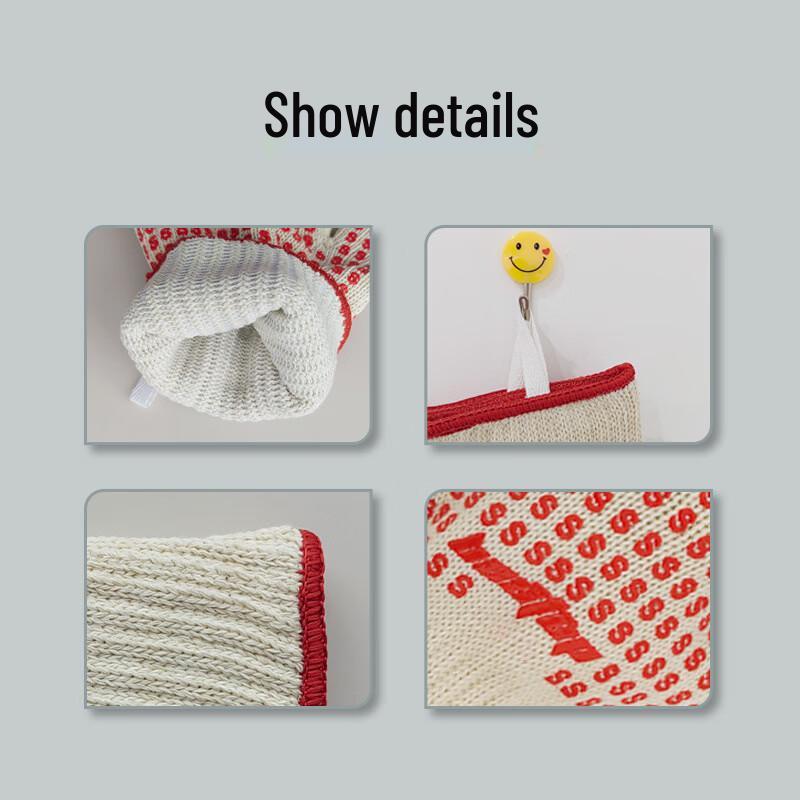 Industrial 250°C Heat-Resistant Cotton Gloves (3 Pairs)