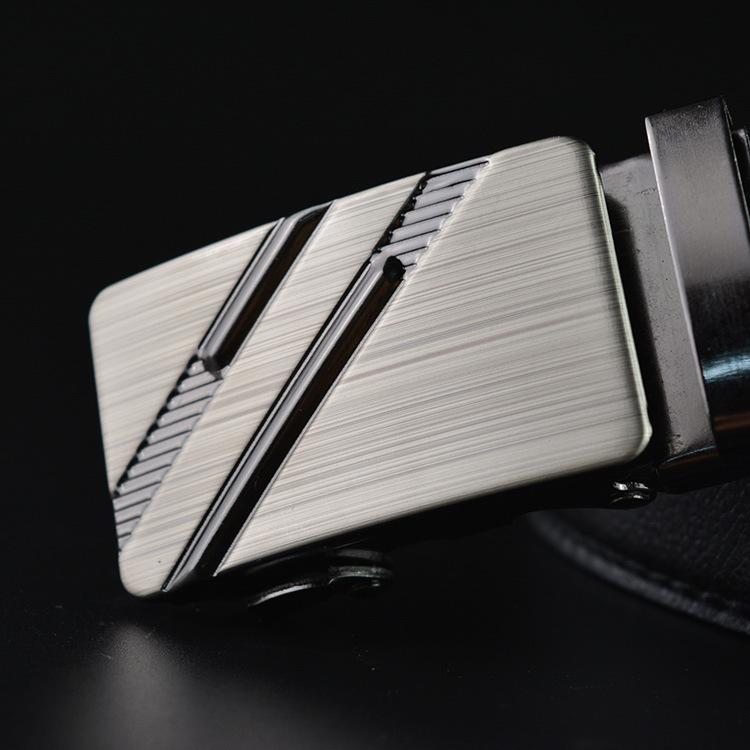 

Товары Ремень с автоматической пряжкой Мужской кожаный устойчивый к царапинам ремень с узором личи Молодежная деловая мода 120cm