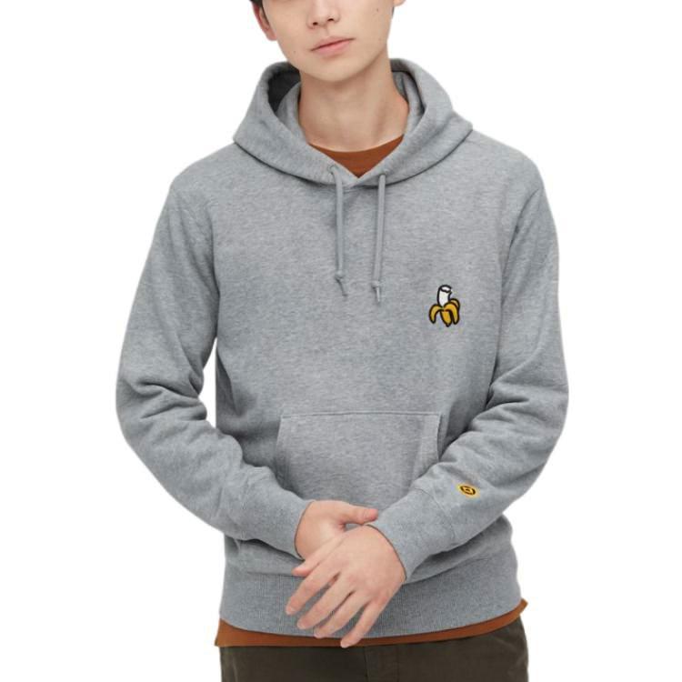 Uniqlo Minions Print Mikina s kapucí Dlouhý rukáv Mikina Unisex mikina Šedá 457891-03