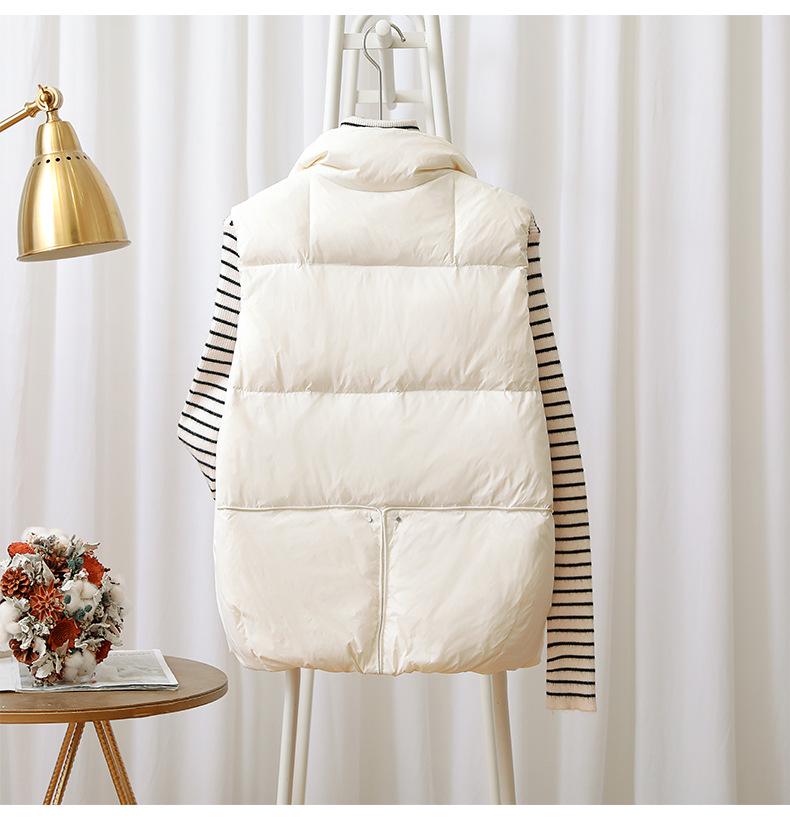 2023 Women's Trendy Loose Thickened White Duck Down Vest—Autumn/Winter Collection