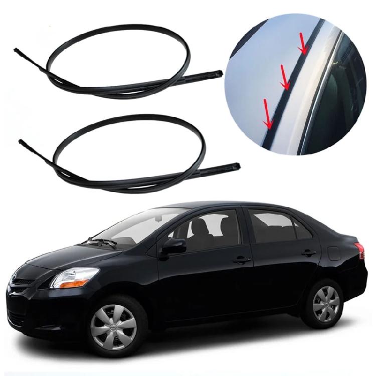 1 pár gumových lišt střechy Náhradní těsnění Snadná instalace Těsnění proti dešti Autopříslušenství 75555-12120 75556-12120