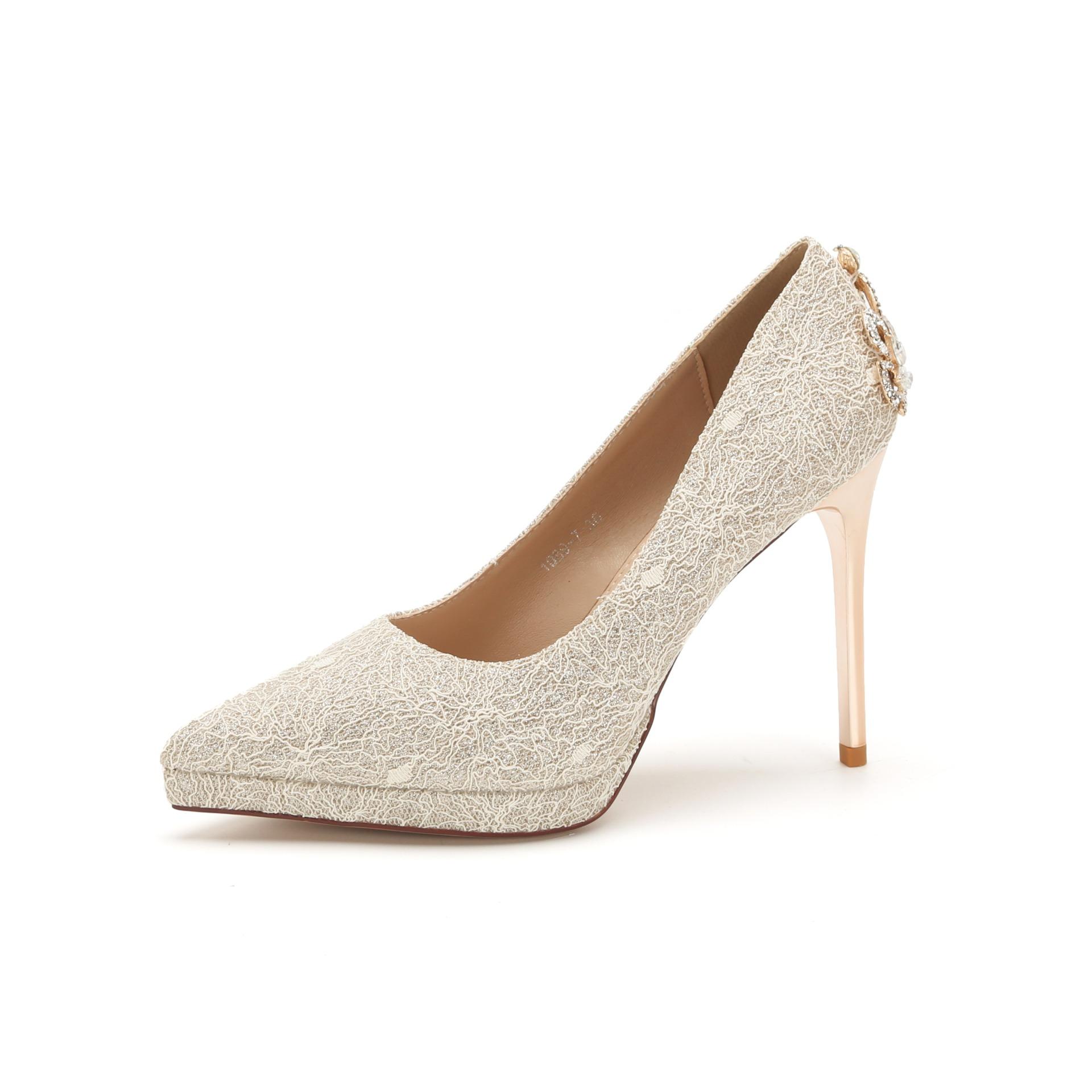 

Платья для банкета на платформе, туфли для подружек невесты, свадебные туфли, темперамент со стразами, каблуки-короны, туфли-богини с острым носком 40