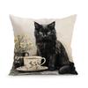 Retro Halloween Cushion Pillowcase Printed Polyester 45X45Cm Throw Pillowcover Decorative Sofa Cushion Pillowslip Home Decor