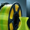 3D Printing Material Printer PLA Filament 1.75mm, Silk Golden Green Dual 1.75mm Color Filament, 1Kg Spool for Projects