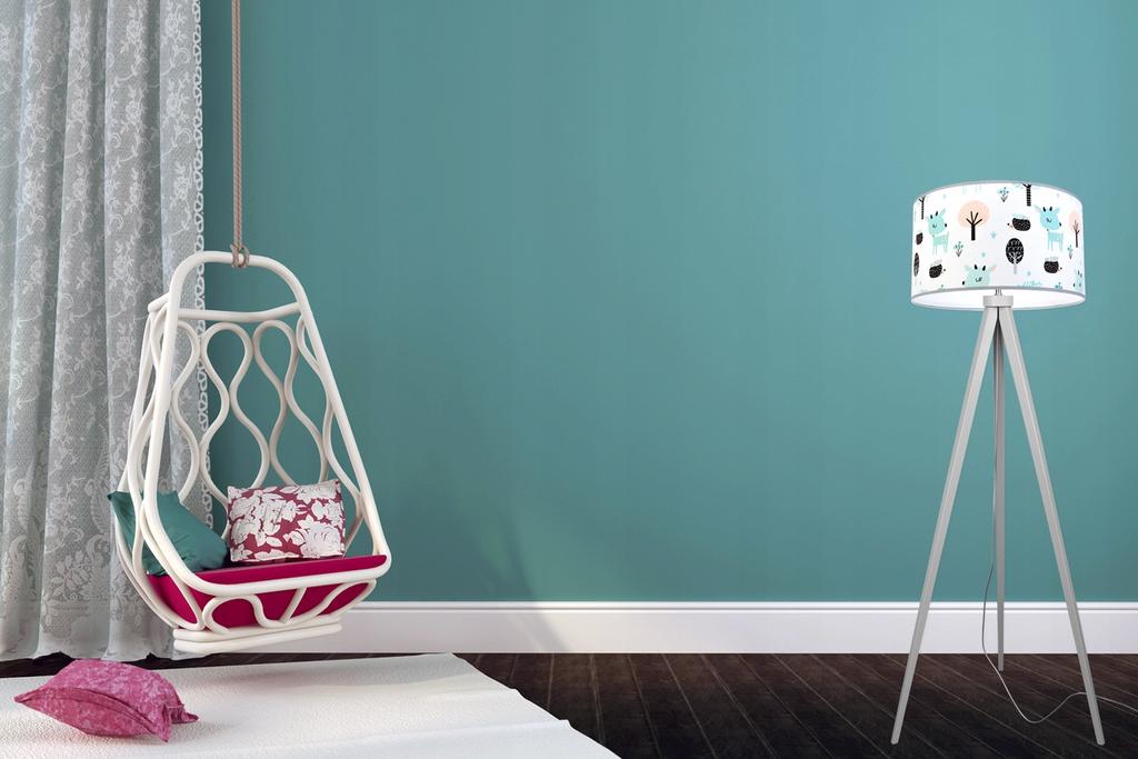 Loft Children'S Tripod Lamp, Lampshade, Pattern, Led