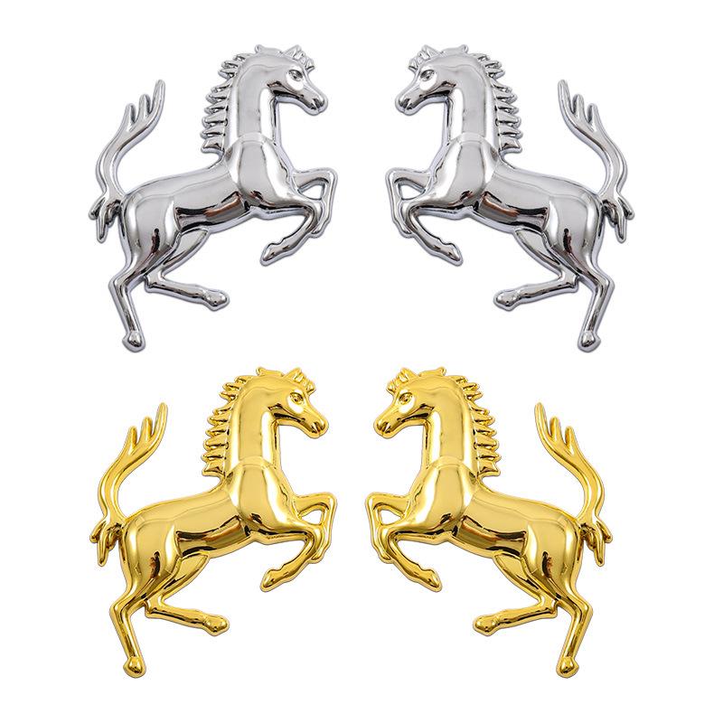 3D Metall Autoaufkleber & Pferdeaufkleber für Karosserie, Seiten und Heck