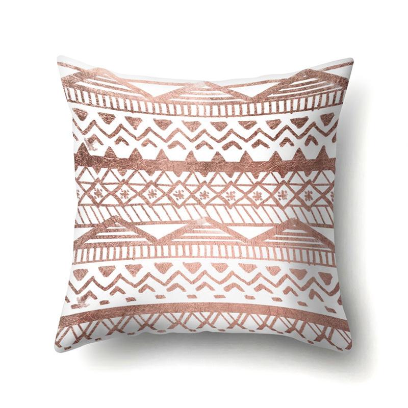 Polyester Pillow Case Automobile Decoration Home Printed Pillow Case Waist Cushion Cover Car Cushion Head Cushion Cover