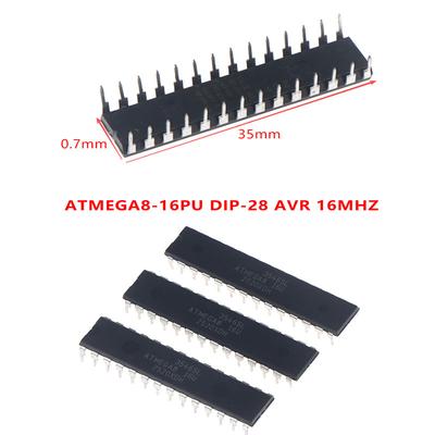 1/3Pcs ATMEGA8-16PU DIP-28 AVR/8-bit Microcontroller IC 16MHz For Development Board Accessories