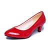 5cm middle heel, four-season light-mouth single shoes, women's office middle heel, solid color work sweet shoes