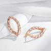 Rose Gold Color V Shape Drop Earrings For Women Girl Fashion Natural Zircon Accessories High Quality Daily Jewelry