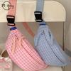 Cute Fanny Pack Breast Package Waterproof Outdoor Sports Bag Canvas Pouch Koreanstyle Waist Bag Fanny Pouch Crossbody Coin Purse