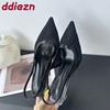 Fashion Pointed Toe Female High Heels Sandals Shoes For Women New 2025 Fashion Mesh Breathable Ladies Heeled Sandals Mules Shoes Pumps