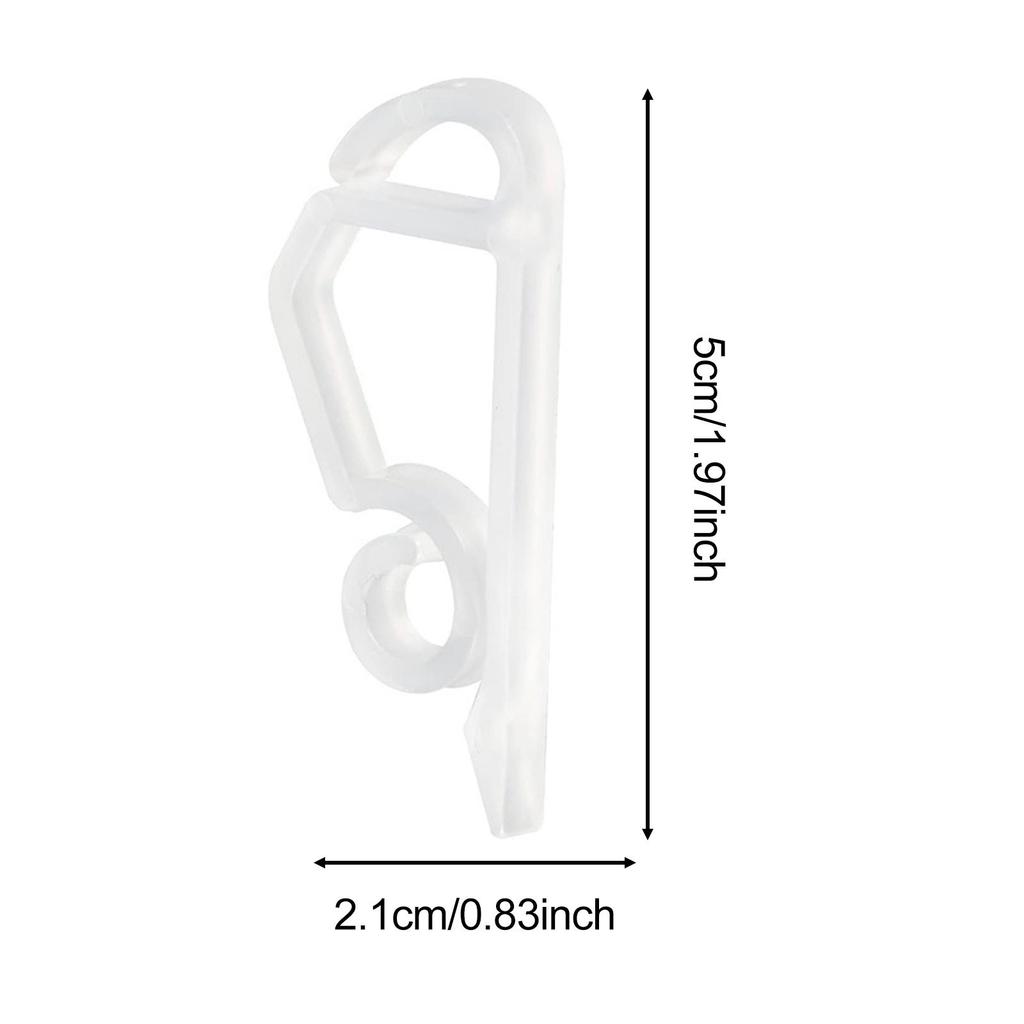 50 Pieces Christmas Light Clips Shingle Clips Hangers Icicle Light Hooks Gutter Clips for Deck Tree Branch Festival Halloween