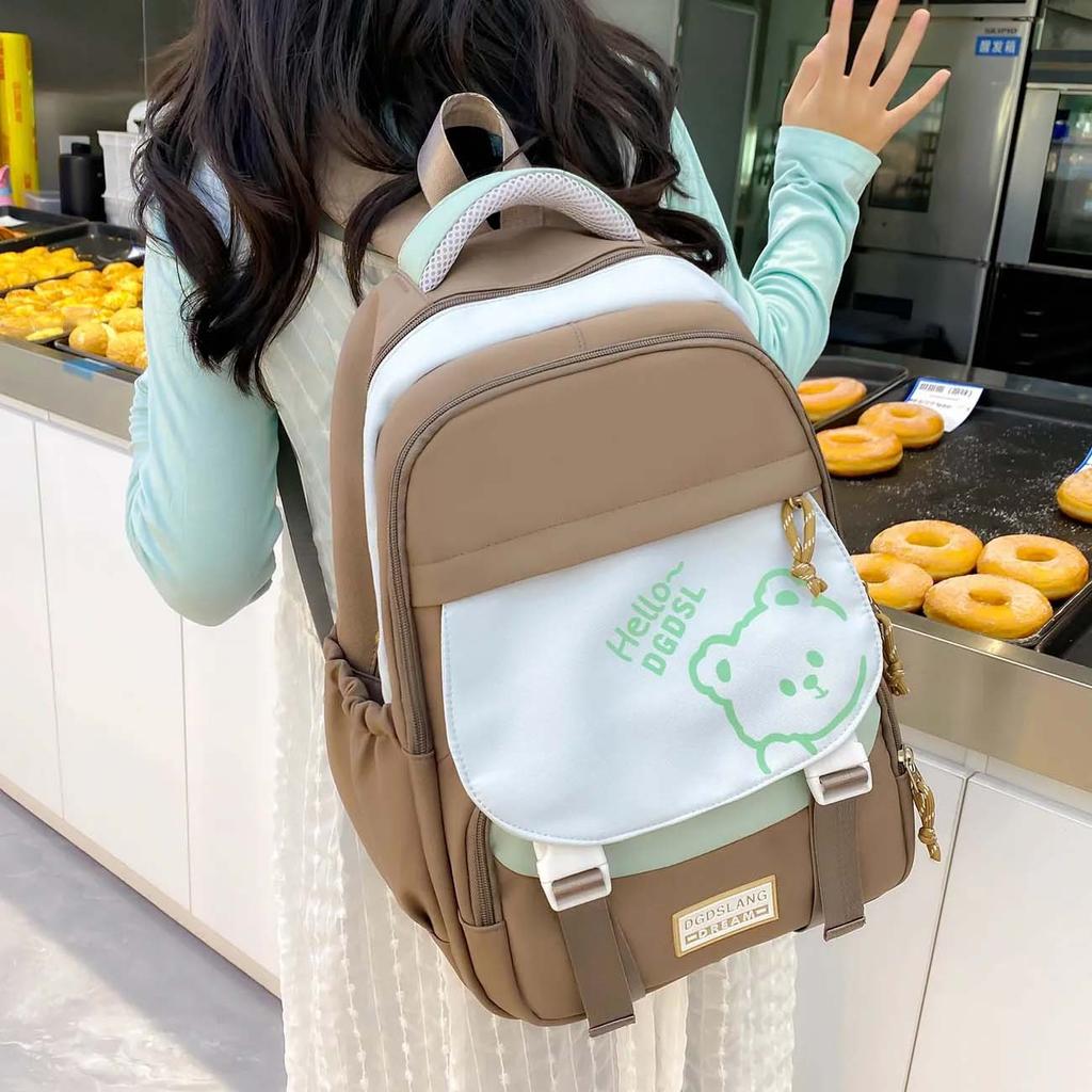 Schoolbag1011 new lightweight ins fresh large capacity college style schoolbag for college students junior high school students backpack