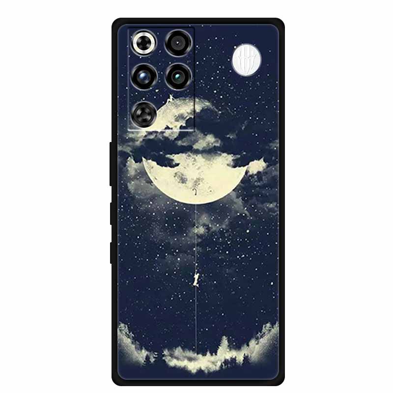 For ZTE Nubia RedMagic 11 Pro 5G Case Black TPU Cool Animal Silicone Back Cover For RedMagic 11 Pro Cases 11Pro Coque Funda Para