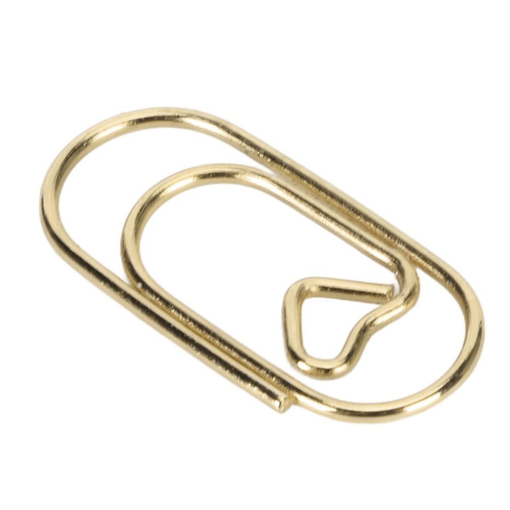 250Pcs 20*9mm Fancy Paperclips Rose Gold/Gold/Silver Electroplating Metal Small Paper Clips with Storage Box Mini Size