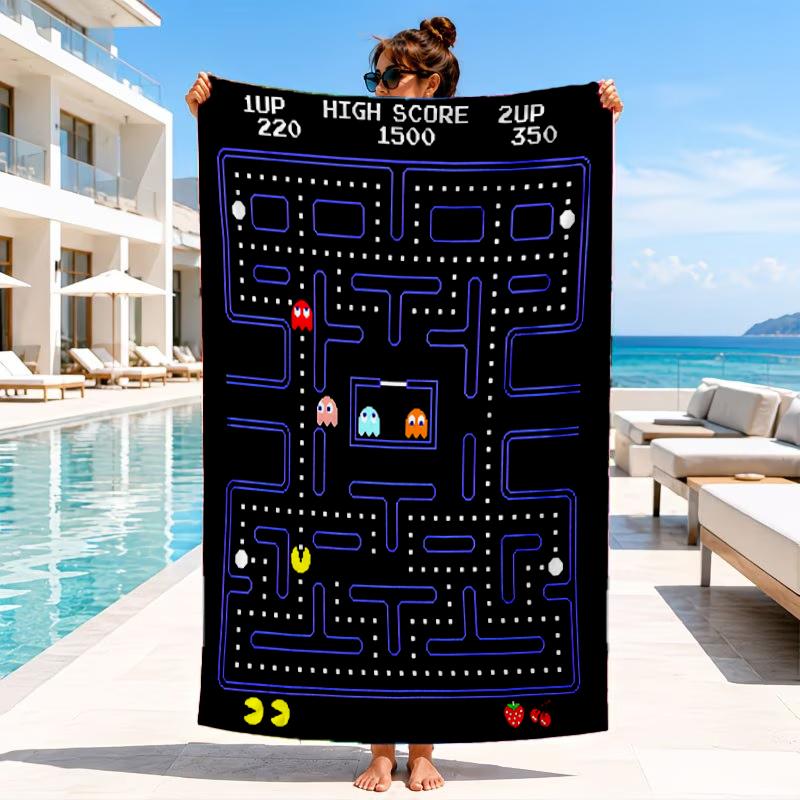 colorful game Adventure Beach Towel, Microfiber Beach Towel, Perfect For Pool, Beach, Travel, Home Decor Beach Party Fan gifts