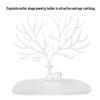 Antler Shape Dish Necklace Bracelet Pendant Jewelry Organizer Display Holder (White)