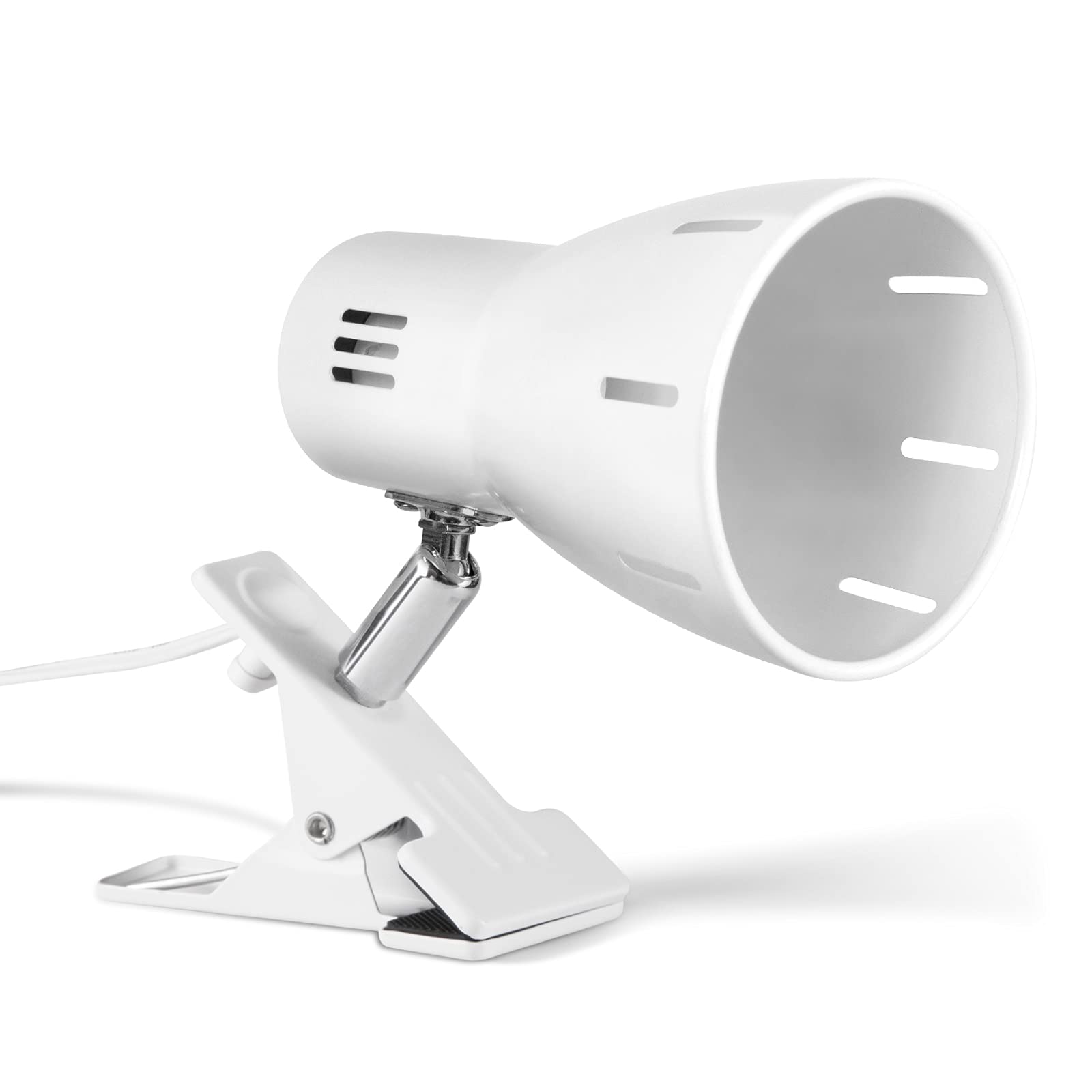 

ANZENSHI E26 Clip Light Desk Lamp Rotating Angle for Light Bulb Sold White Room, Bedroom, Store, Separately, белый