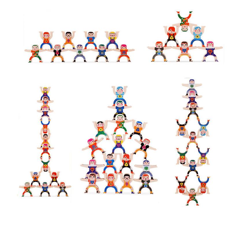 Diy Montessori Toys Balance Doll Building Blocks Board Stacking High Blocks Play Games Early Educational Toys For Children Kids