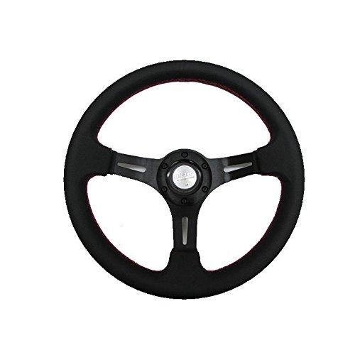 

Fortune D1 SPEC DEEP60 Deep Cone Steering Wheel, 32.5mm Diameter, Red Stitching, DSC-60325RE