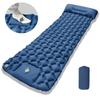 Outdoor Camping Inflatable Mattress, Foot Step On Automatic Inflatable Mattress, Press Rhombus TPU with Pillow Camping Tent Sleeping Mat