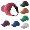 Adjustable Half-Empty Top Hip Hop Caps Sun Visor Hat Women's Baseball Cap Messy Bun Ponytail Cap