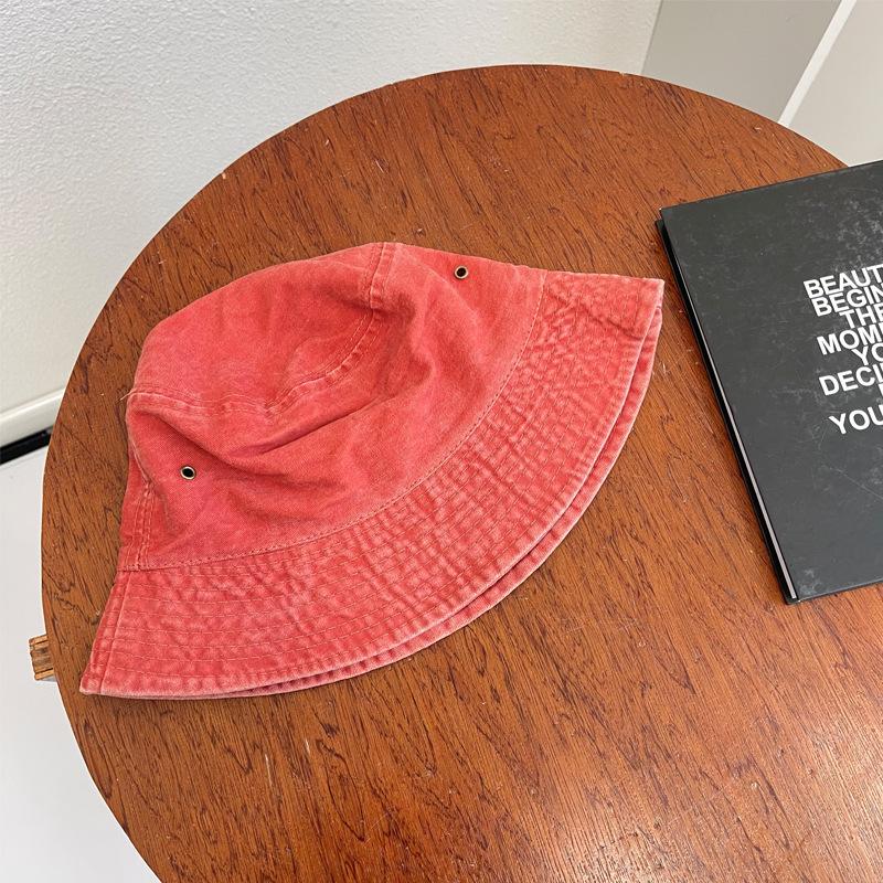 Retro Harbour Style Washed Cowboy Fisherman Hat Fashion Breathable Solid Color