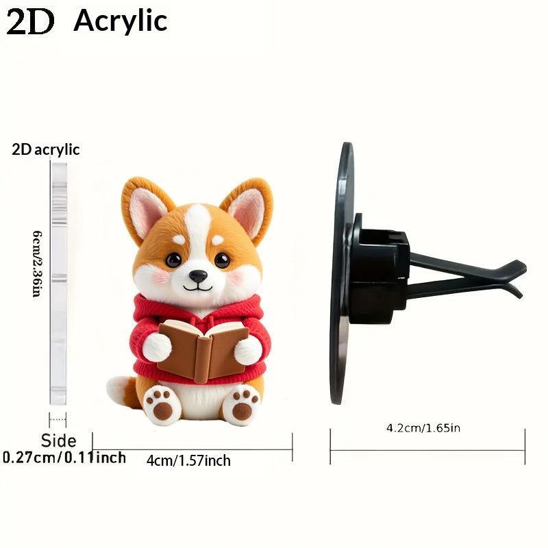 2D Acrylic Perfume Diffuser Car Air Freshener Clip Car Air Conditioning Vent Decoration Car Interior Aromatherapy Clip