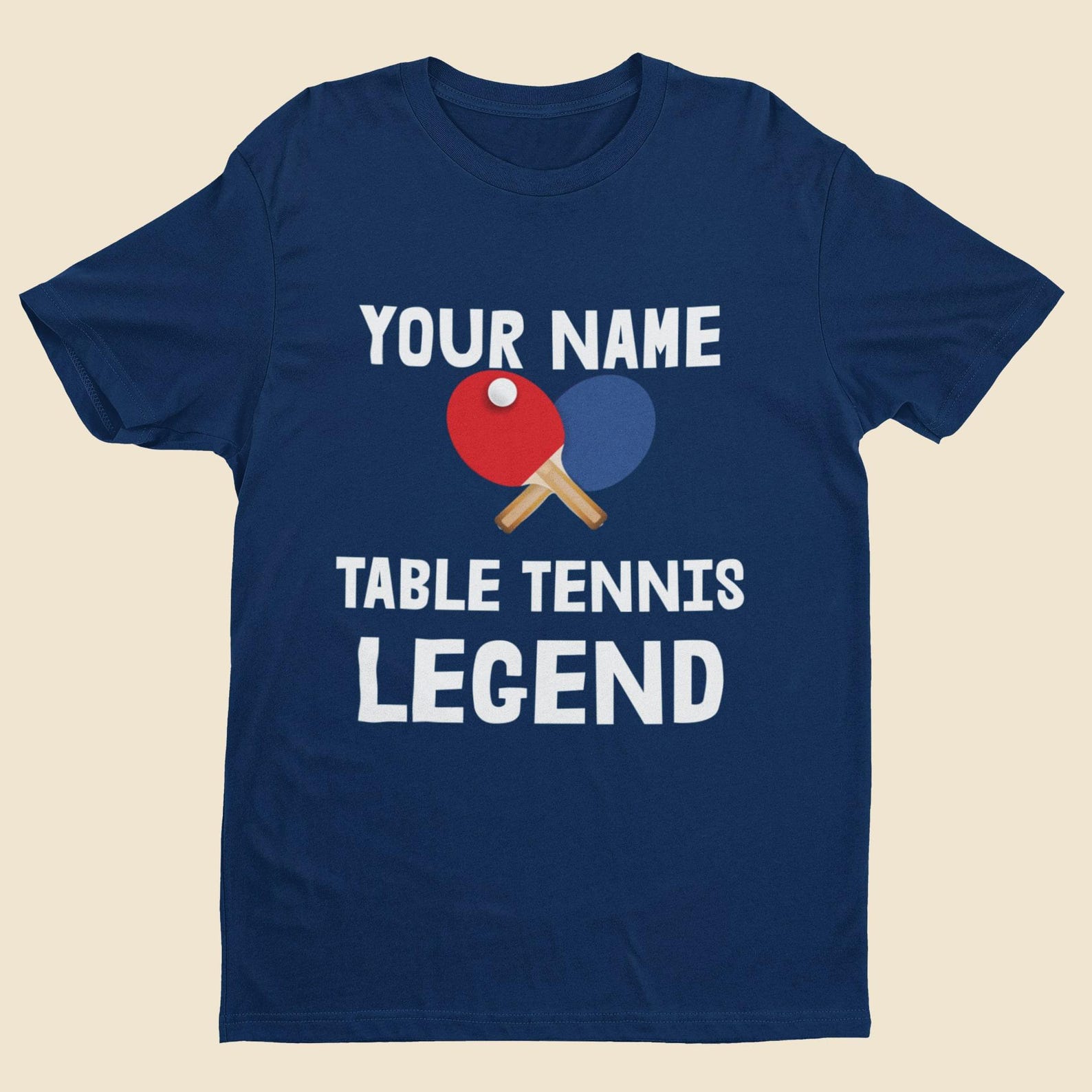 Personalized Kids Table Tennis T-Shirt: Ping Pong Legend Design S