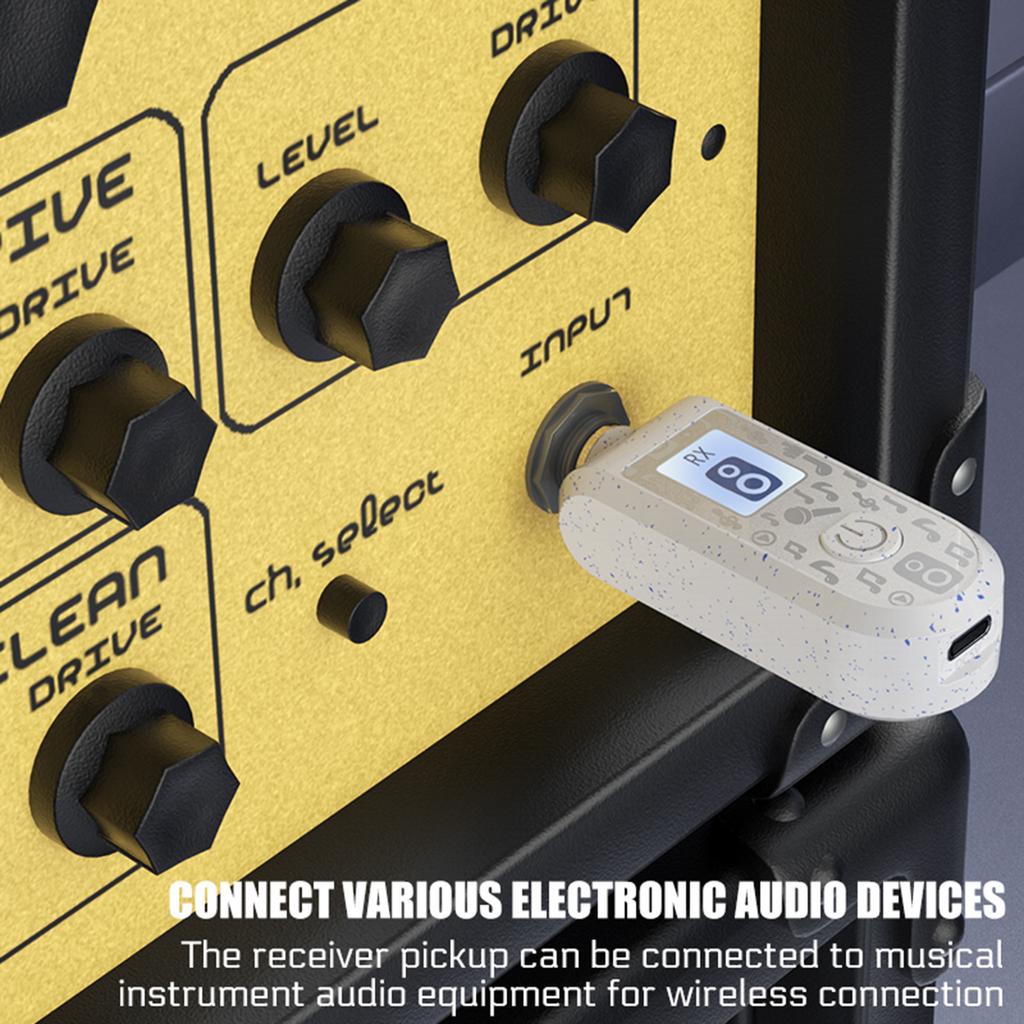 Guitar Wireless Microphone Transmitter Receiver System with Precise Sound Guitar Wireless Transmission System for Guitar Bass