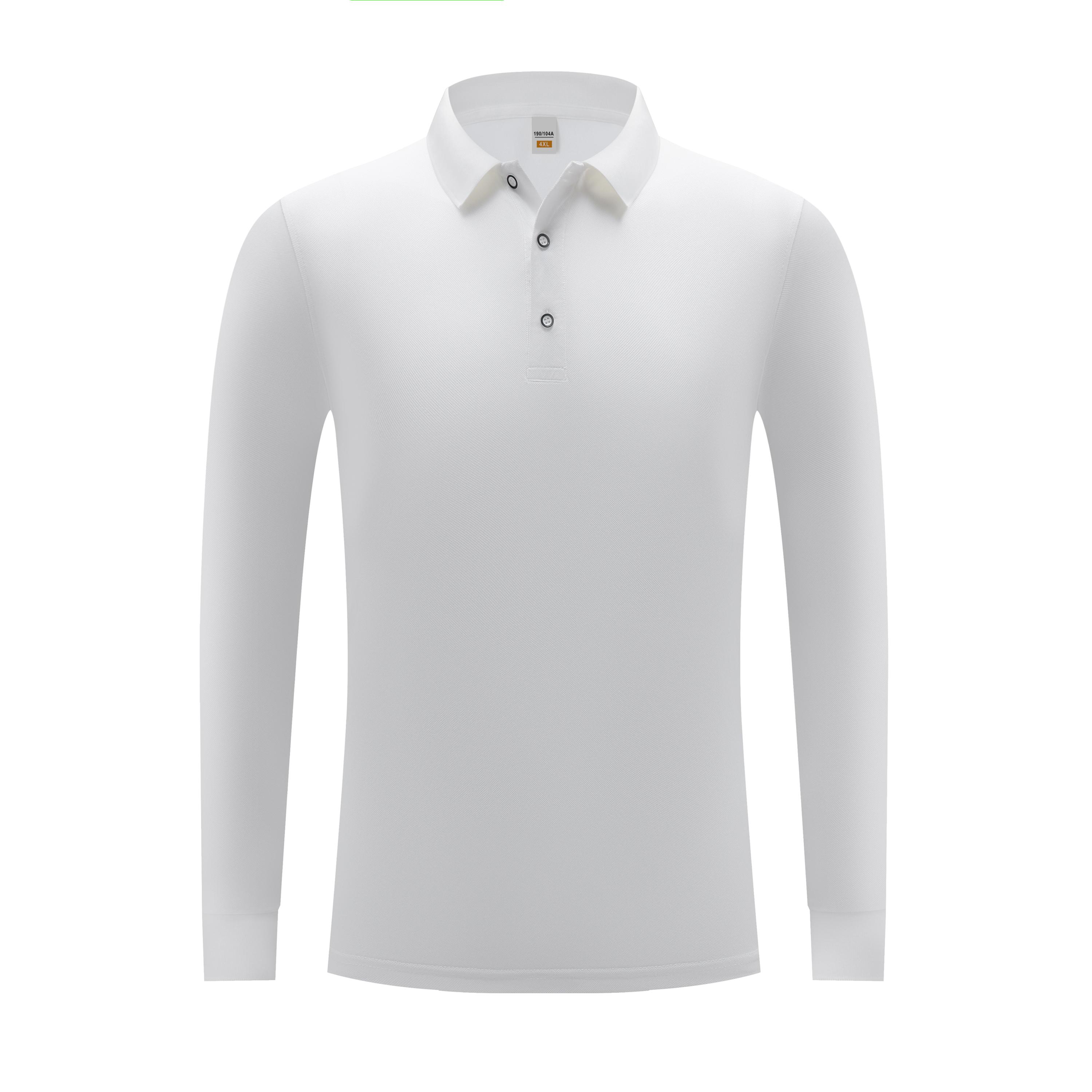 

Мужские и женские поло с длинным рукавом Весна и осень Повседневная деловая мода Бренд Высококачественный джентльменский топ с лацканами M белый