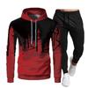 Mens Casual Sport Hoodie Pants Set 3D Printed Long Sleeve Top Joggers Outfit