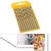 10pcs Twisted Drill Bit High Speed Steel Straight Shank Hole Opener Woodworking Drilling Tool