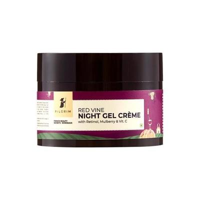 PILGRIM French Red Vine Anti Aging Night Cream for Women with Retinol, Mulberry & Vitamin C For Glowing Skin|Anti Aging Cream|50g