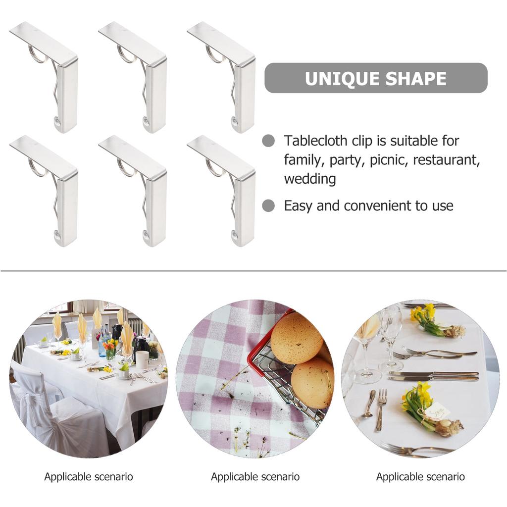 6 Pcs Tablecloth Clip Camping Clips Picnic Accessory Portable Clamps Supply Convenient