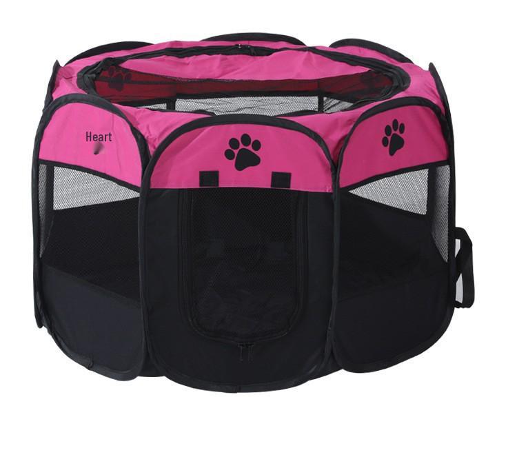 Octagonal Foldable Pet Playpen: Waterproof, Scratch-Resistant Whelping Box and Tent for Dogs and Cats.