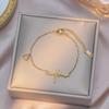 Elegant 18K Gold Titanium Steel Bracelets: European & American Fashion, Non-fading, Women's Versatile Personality Hand Jewelry