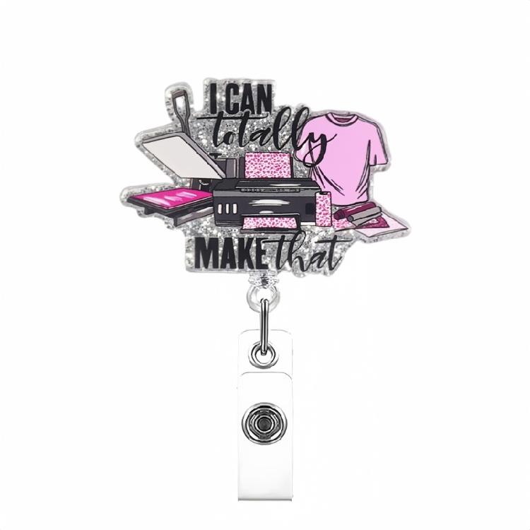 Retractable Acrylic Badge Holder with Metal Clip for Student Teacher Doctor Nurse Badge Holder Retractable Badge Holder
