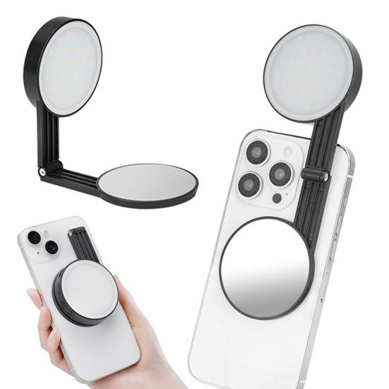 

Magnetic Fill Light with Mirror 3 Lighting Modes Dimmable Compact Design LED