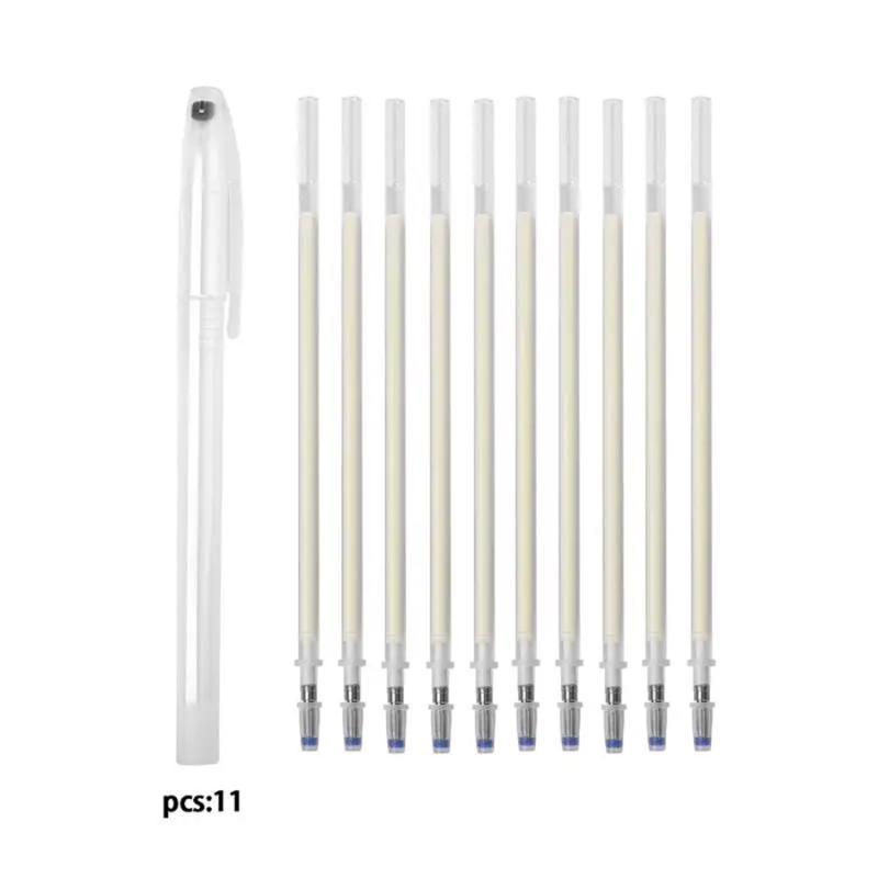 11Pcs Heat Erasable Fabric Marking Pens Water Soluble Disappearing Marker for Handmade Bag Making Quilting Sewing Use