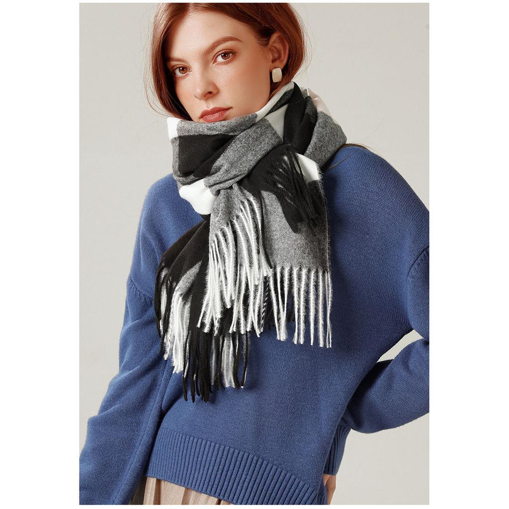 Eșarfă Toamnă Iarnă Nouă Eșarfă Damă Imitație Cașmir Dună Călduță în carouri