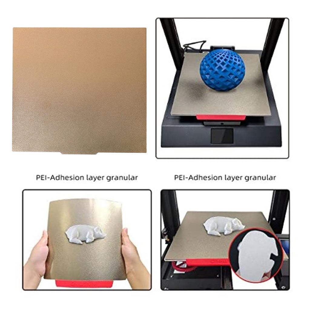 Double Sided Textured PEI and Flexible Build Plate 600 X 600mm 3D Printer Build Plate with Magnetic Base