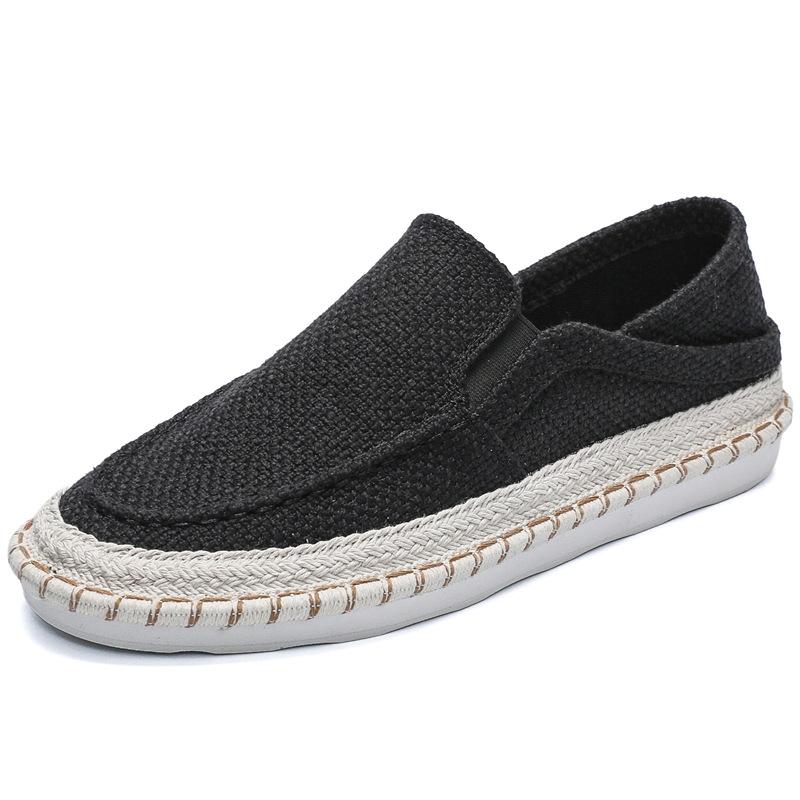 Summer men's shoes 2025 new one-pedal lazy casual cloth shoes trendy fisherman shoes men's two wear breathable canvas shoes