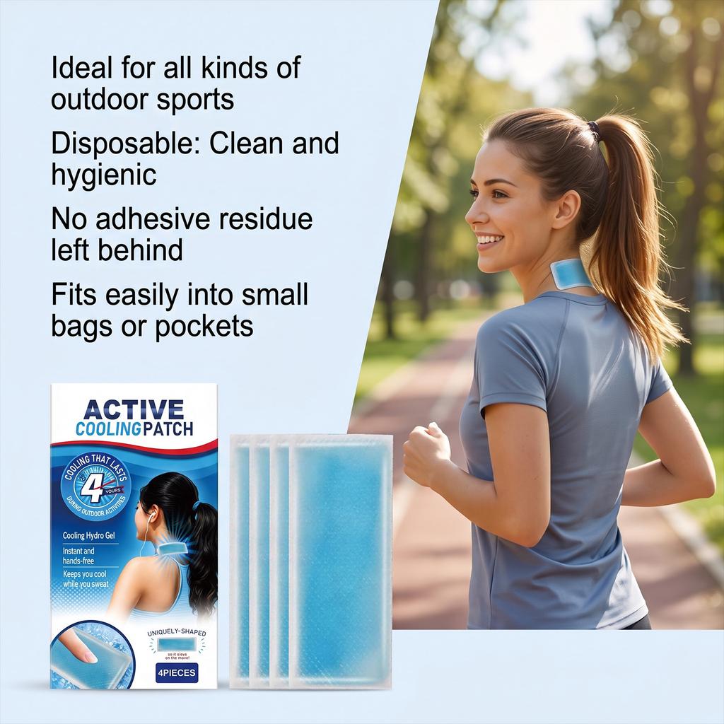 Body Cooling Patch Daily Exercise Summer Outdoor Cold Compress Physical Cooling Cool Breathable Lightweight Portable Patch